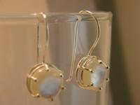 Earrings - Sterling Silver Earrings With Shells 10 Mm - Silver Work